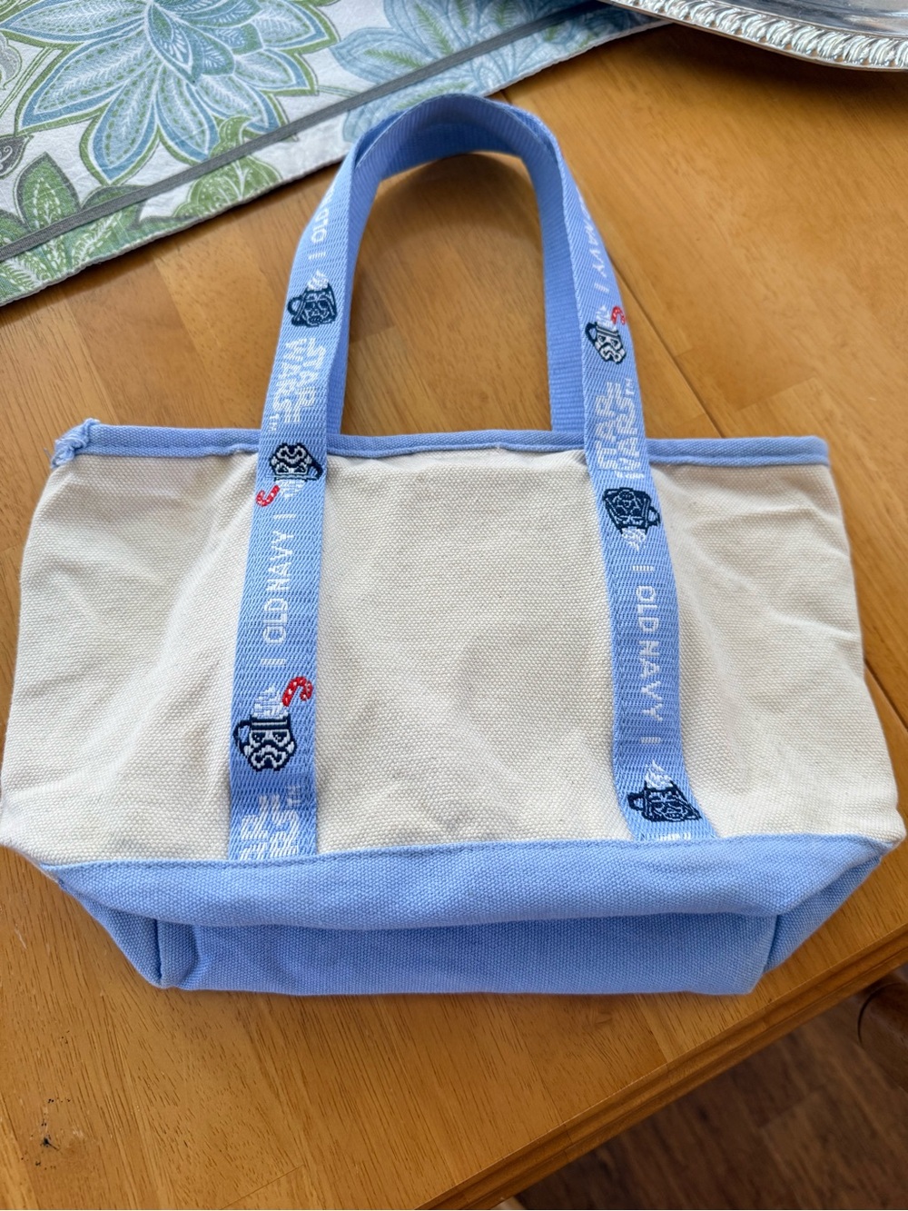 #Starwars old Navy Cream and Light Blue Canvas Tote Bag